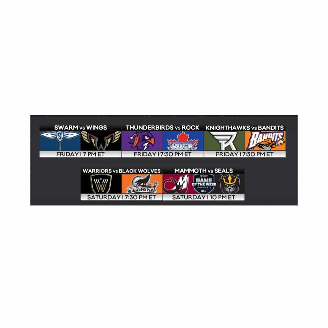 Fantasy Lacrosse Schedule